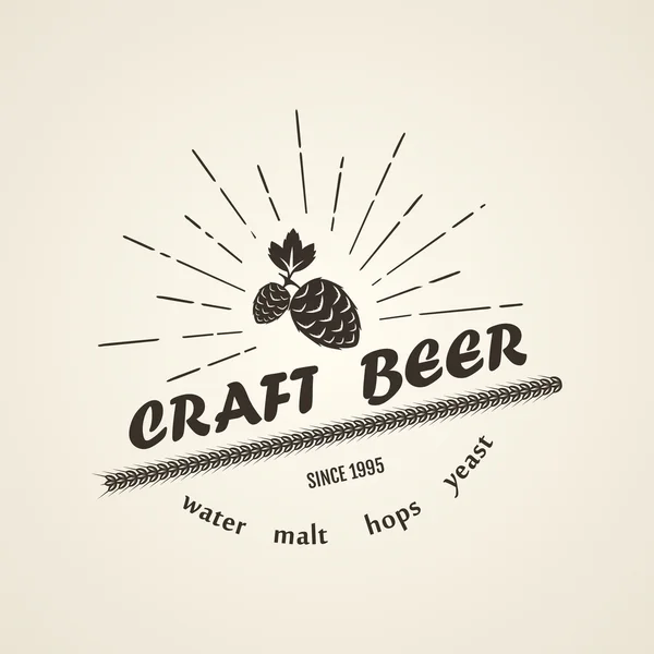 Vintage bier embleem — Stockfoto