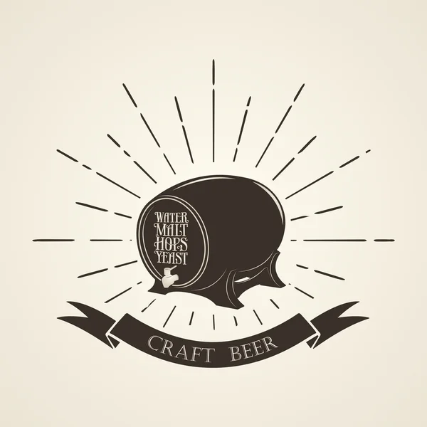 Vintage pivní emblém — Stock fotografie