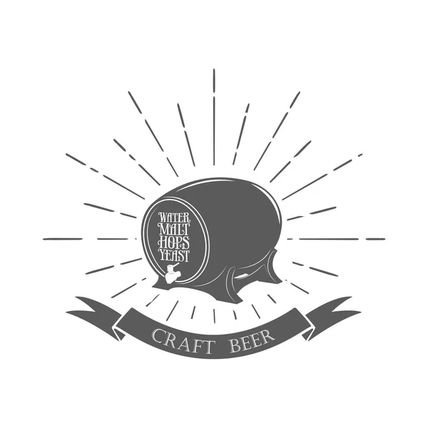 Vintage sör jelkép — Stock Vector