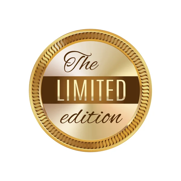 Altın rozet limited edition — Stok Vektör