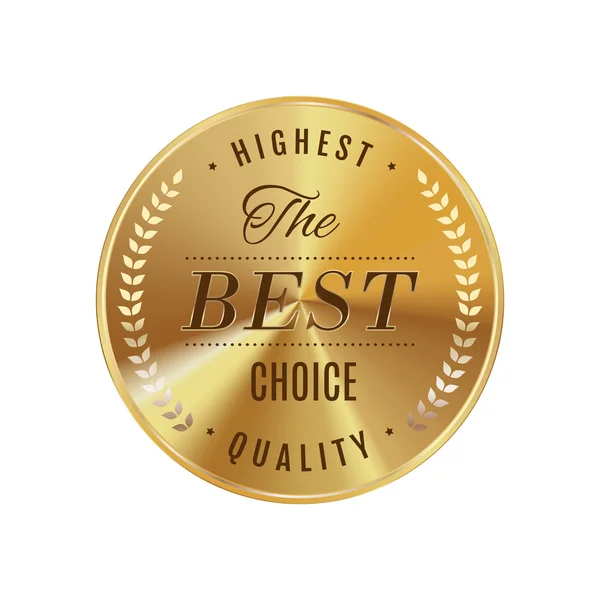 Golden badge best choice — Stock Vector