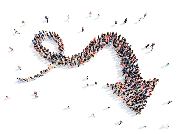 Las personas en forma de flechas . — Foto de Stock