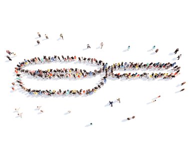 İnsanlar bir tava şeklinde.