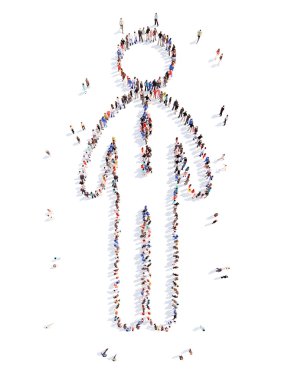 people in the form of a man. clipart