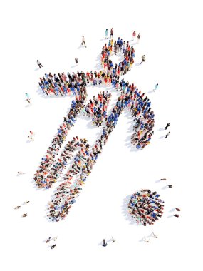 insanlar bir adam spor şeklinde.