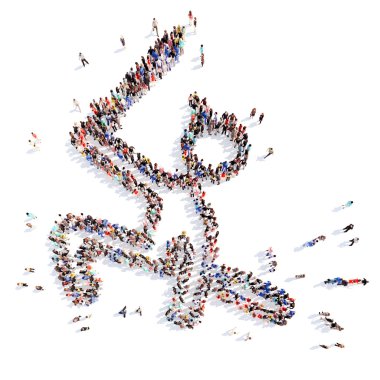 insanlar bir adam spor şeklinde.