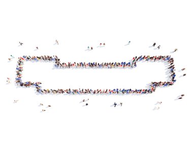 insanlar şeritler şeklinde.