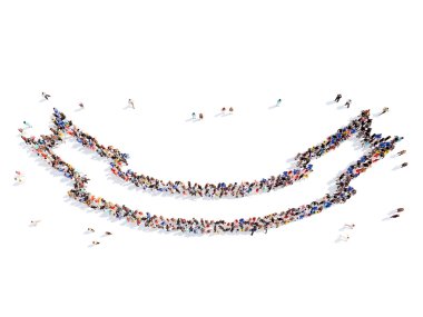 insanlar şeritler şeklinde.