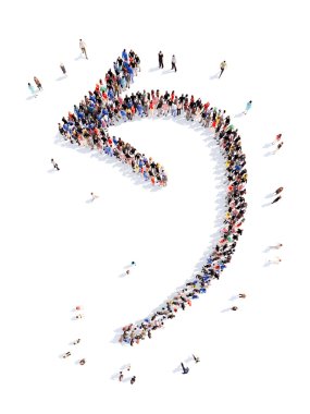 insanlar oklar şeklinde.