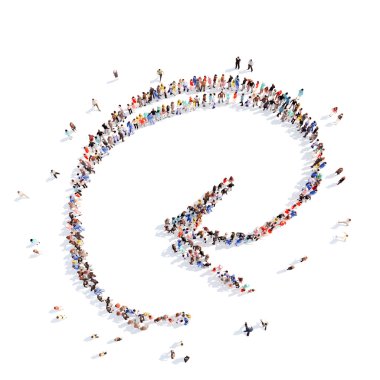 insanlar oklar şeklinde.