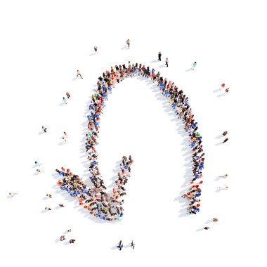 insanlar oklar şeklinde.