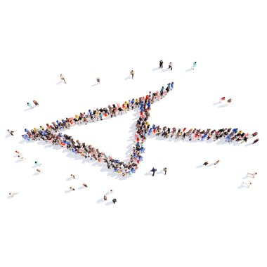 insanlar oklar şeklinde.