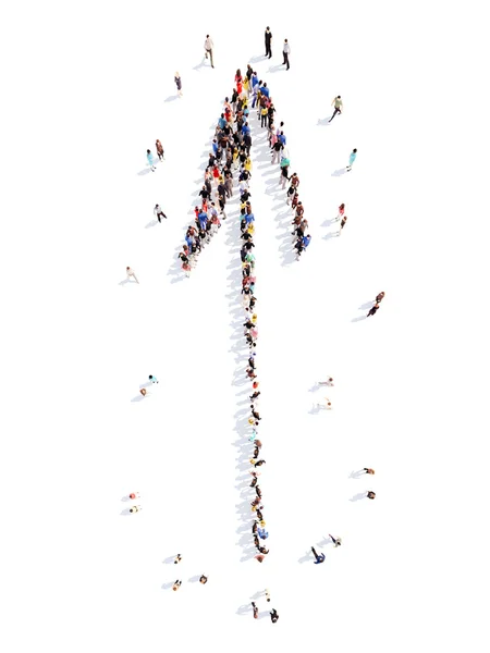 Mensen in de vorm van pijlen. — Stockfoto