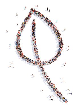 İnsanlar çiçek ve ekoloji şeklinde.