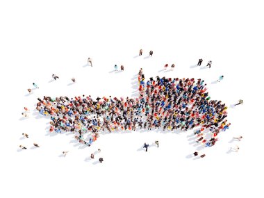 insanlar araba şeklinde.