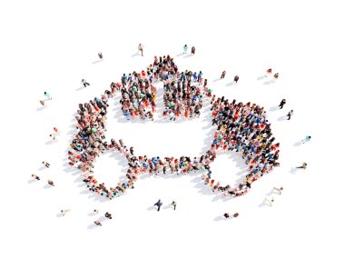 insanlar çocuk polis arabası şeklinde.