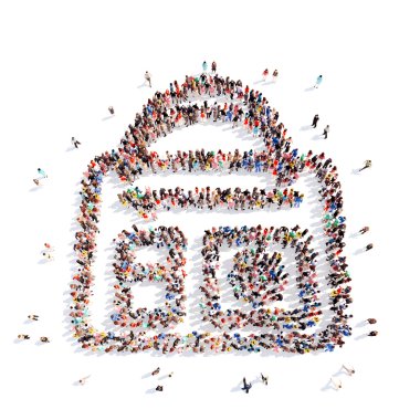 insanlar okul çanta şeklinde.