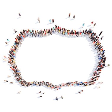 insanlar bir vintage çerçeve şeklinde.