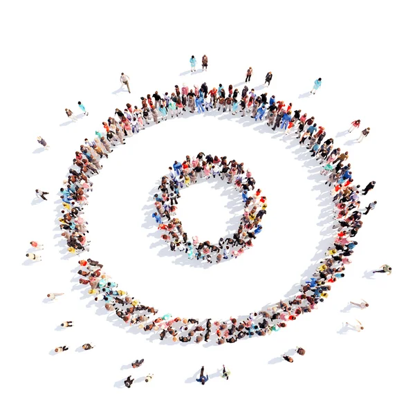 People in the form of an abstract symbol business. — Stock Photo, Image