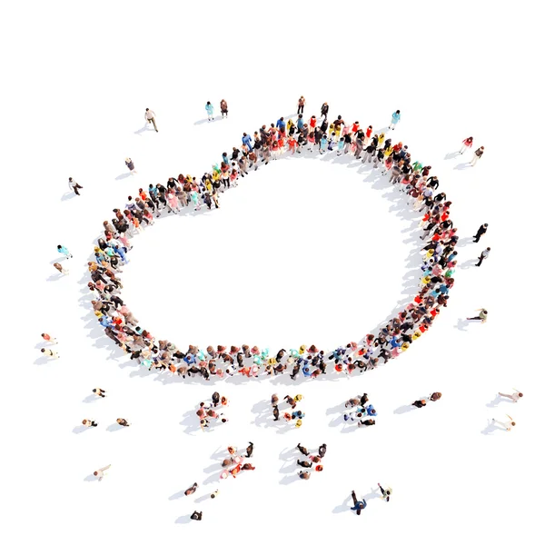 Personas en forma de nubes . —  Fotos de Stock