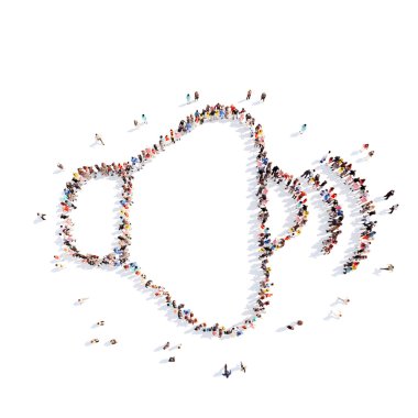 insanlar ses simge şeklinde.