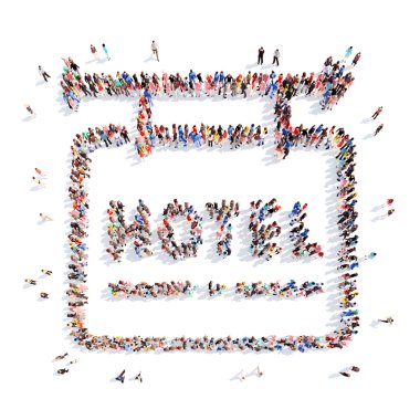 insanlar tablet otel şeklinde.