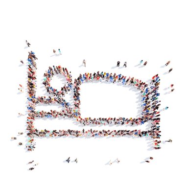 İnsanlar uyuyan bir adam şeklinde.