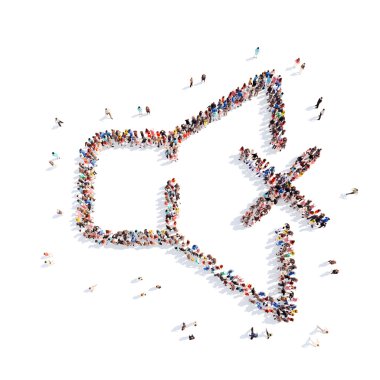 insanlar ses simge şeklinde.