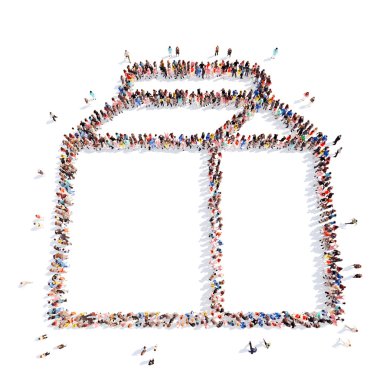 insanlar bir kağıt torba şeklinde.