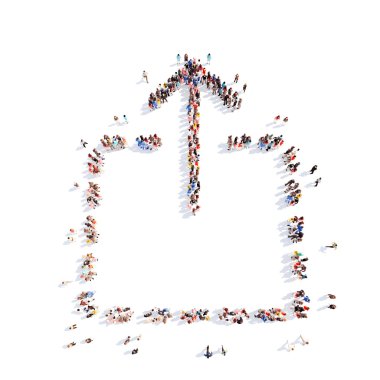 insanlar oklar şeklinde.