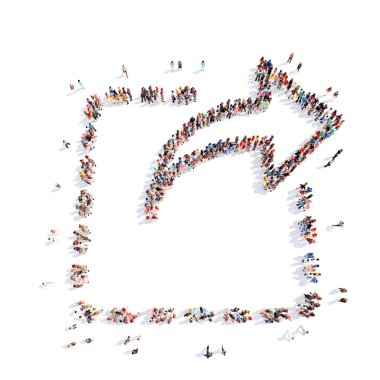 insanlar oklar şeklinde.