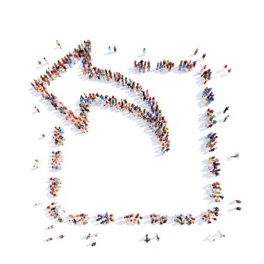 insanlar oklar şeklinde.