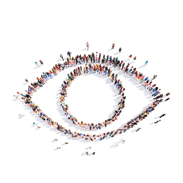 Las personas en forma de ojo . — Foto de Stock