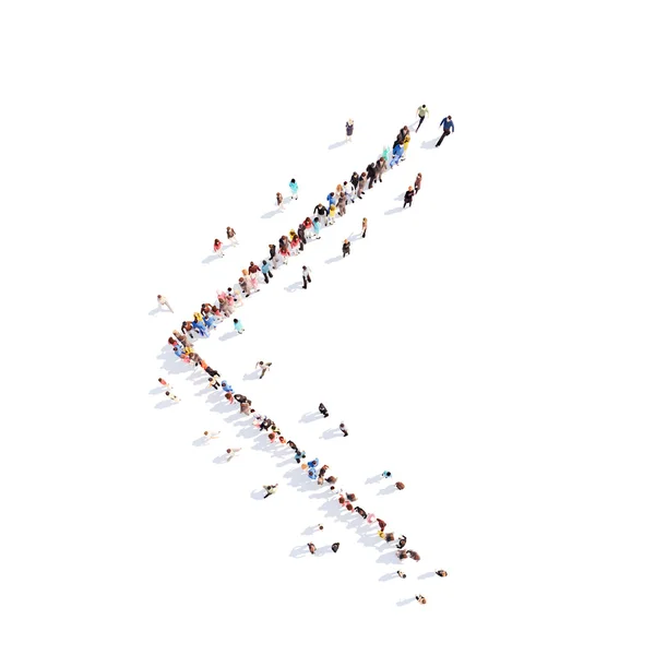 Pessoas na forma de flechas . — Fotografia de Stock