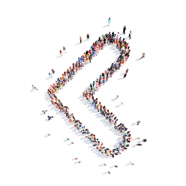 People in the form of arrows. — Stock Photo, Image