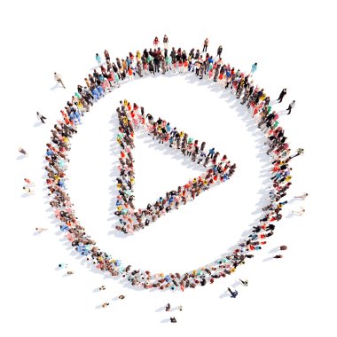 insanlar oklar şeklinde.