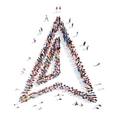 insanlar oklar şeklinde.