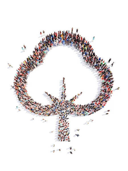 Menschen in der Form eines Baumes. — Stockfoto