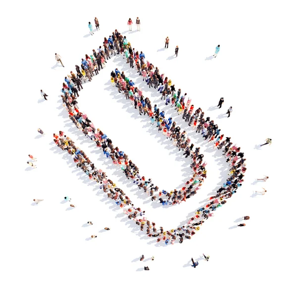 Personas en forma de eslabón de cadena . — Foto de Stock