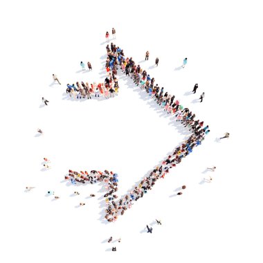 insanlar oklar şeklinde.