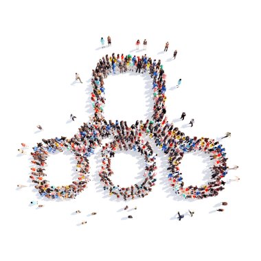 insanlar bir grafik şeklinde.