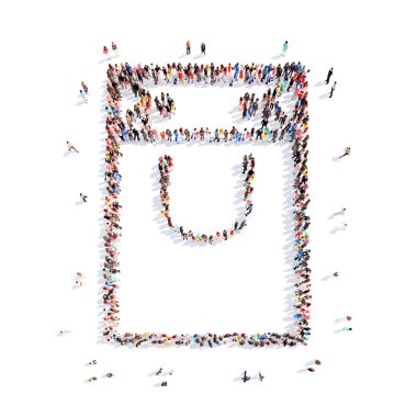 insanlar bir kağıt torba şeklinde.