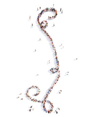 insanlar bitki deseni şeklinde.