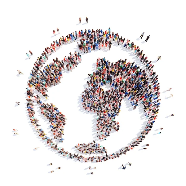 insanlar Dünya gezegeni şeklinde.