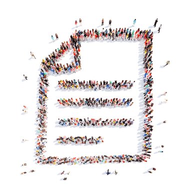 insanlar yazıtlar ile kağıt şeklinde.