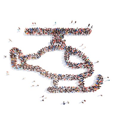 insanlar bir helikopter şeklinde.