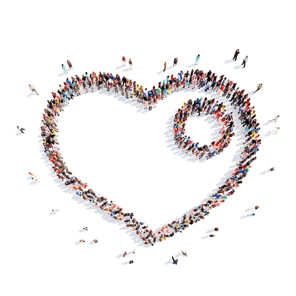 Az emberek a szív alakú — Stock Fotó