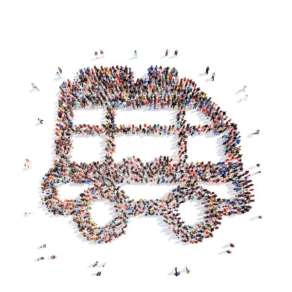 Personas en forma de autobús . — Foto de Stock