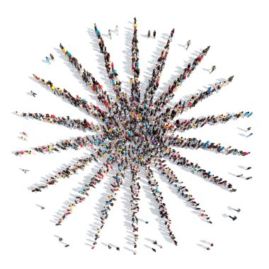  insanlar yıldız, işaret fişeği şeklinde.