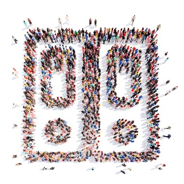 İnsanlar bir klasör şeklinde.